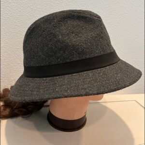 Vintage Churchill Ltd Dark Gray Felt Wool Blend Fedora Size Large Resistol Hats